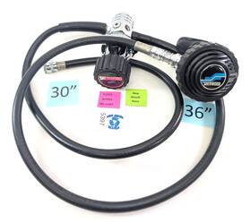 5397 Sherwood Scuba Brut Dive Regulator Set Yoke First Second Stage With Inflator