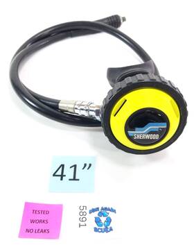 5891 Sherwood Scuba Magnum Octopus Octo 2nd Second Stage Diving Regulator 41 Inch Hose