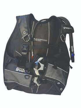 Sha403bk Sherwood Scuba Shadow Bcd Sm Rental Sale Good Condition 1 Year Warranty