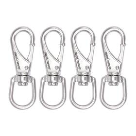 Shonan.systems 787794363855 Stainless Steel Flag Clips For Flagpole Rope- 4 Pack 3.5 Inch Swivel S