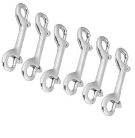 Sisims 757510926602 6 Pcs Double Ended Bolt Snap Diving Hook Clips Scuba Trigger Clip Large 4-1/2