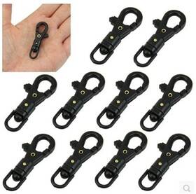 Szhw100649 Szhoworld 10pcs/lot Outdoor Lightweight Swivel Plastic Steel Paracord Buckle Rotatable