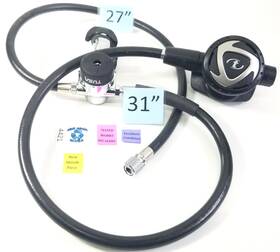 4421 Tusa S30 Scuba Diving Regulator Set 1st And 2nd Stage Balanced Adjustable Piston