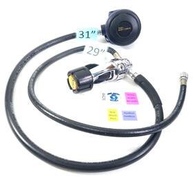 4426 Tusa Imprex Yoke 1st 2nd Stage Regulator Set Scuba Diving Inflator Hose