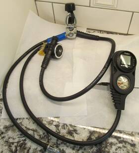 Iq-400 Tusa Imprex Ii 3000 Psi Gauge Compass Aqua Lung Micra Adj Regulator
