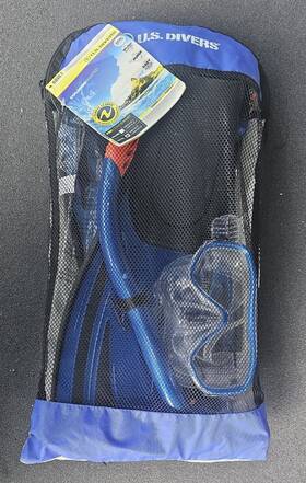 Sr187112ma Us Diver Sr185111ma Lg/xl Blue Mens Divers Snorkel Fin Mask Set
