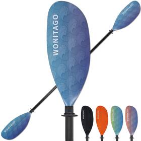 Paddle002-wave Wonitago Kayak Paddle With Fiberglass Shaft And Reinforced Nylon Blade Adjustable Kay