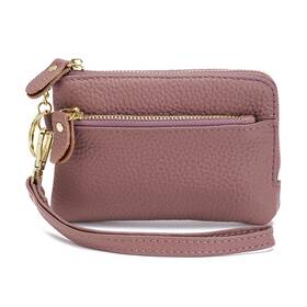 Zw1603 Zooeass Women Leather Coin Purse Large Opening For Easy Access With Wrist Str