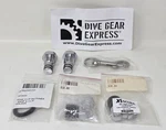 New Scuba Diving Accessory Lot Xs Adapters, Hose Clip, Bolt Snap. Fixed Price $60.00.