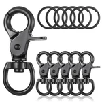Jieyao Pcs Black Swivel Snap Hooks, 60MM Zinc Alloy Trigger Carabiner, Heav.... Fixed Price $17.89.
