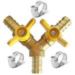 Uenede Brass Inch 3-WAY Y-shaped Shut-off Ball Valve With 1/2"-1PCS. Fixed Price $21.82.