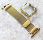 Gold Milanese Band & Cover For Apple Watch Ultra 49MM 45MM 44MM 42 41 40 38MM. Fixed Price $42.99.