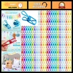150 Pcs Multi-colored Food Bag Clips 2 Inch Pvc-coated Steel Utility. Fixed Price $42.99.