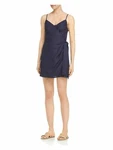 Aqua Women's Navy Adjustable Sleeveless Belted Button Wrap Dress Size Xs New. Fixed Price $14.84.
