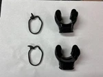 Scubapro Silicone Mouthpiece, Black W/clamps 2PK. Fixed Price $36.00.