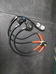 Aqua Lung Conshelf 20 Regulator, Mouthpiece W/ Oceanic Gauges. Fixed Price $50.00.
