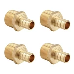 (pack Of 4) Efield Pex 3/4 Inch Npt Male Adapter Brass Barb Crimp Fit. Fixed Price $18.93.