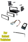 Single Din Car Stereo Radio Installation Dash Trim Kit W Chime Acc Adapter Combo. Fixed Price $79.95.