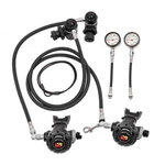 Dive Rite Regulator Sidemount Set 7' / 22" Din With Bar Gauges (metric). Fixed Price $1189.00.