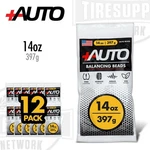 +auto 14OZ Tire Balancing Beads, Drop-in Bag W/ Valve Cap & Core, 12 Pack. Fixed Price $208.00.