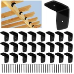 24 Pcs Black Pergola Hardware Rafter Clips Galvanized Steel Brackets Hurricane. Fixed Price $52.42.