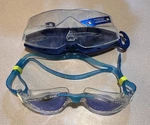 Aqua Sphere Kayenne Goggles Swimming Blue Lens Lmb Used With Case. Fixed Price $36.38.