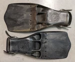 Vtg Us Navy Seals Military Scubapro Jet Dive Fins/flippers Pair Blk Large. Fixed Price $25.00.