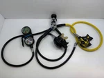Oceanic 4000 Psi & Cressi-sub Regulator Set Black Yellow Hoses Scuba Diving. Fixed Price $88.62.