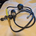 Scubapro R190 Regulator Set W/ Hoses, Oceanic Psi Gauge Console Compass. Fixed Price $99.50.