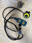 Sherwood Scuba Regulator Octopus With Gauges Depth, Psi Gauge, Tusa. Fixed Price $50.00.