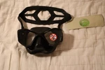 Italian Design Sporasub Black Silicone Ultra Low Volume Dive Mask. Fixed Price $18.99.