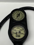 Vintage Parallon Double Face Combo Scuba Pressure Gauge 4000 Psi Model 04-1520. Fixed Price $60.00.