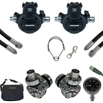 SF-1: Apeks TEK3 Dual Unit Set Flex Black Hd Spg 0-360 Bar. Fixed Price $1619.42.