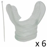 Scuba Diving Clear Regulator Octopus Mouthpieces W/ Tie, 6PC Pack. Fixed Price $17.99.