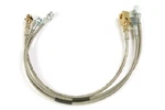 Iron Rock Off Road Xj/zj/tj Extended Length Stainless Steel Braided Brake Hose. Fixed Price $145.71.