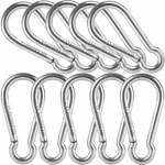 Faneta Flag Pole Clip Spring Snap Hooks 304 M5/2 Inch, Silver. Fixed Price $17.99.