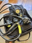 Scubapro MK25 / S600 Regulator R295 Octo + Uwatec Console Excellent Condition. Fixed Price $590.00.