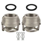 2PCS And Groove Fitting, Aluminum, Type Dc, 1" Dust Cap, With Camloc.... Fixed Price $24.93.