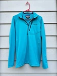 Patagonia Women's Large Aqua Blue Polartec Power Dry Fleece Pullover Regulator. Fixed Price $44.99.