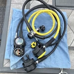 Oceanic Scuba Regulator Set With Pressure Gauge And Hoses. Fixed Price $200.00.
