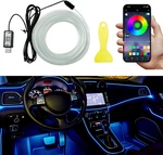 Interior Car Led Strip Lights, 5M 16FT Ambient Lighting Kits, Button Switch & Ap. Fixed Price $37.99.