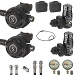 SF-1 Edition: Scubapro MK25 Evo G260 Carbon Black Tech Sidemount Set Din. Fixed Price $3263.82.