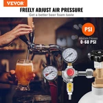 Vevor Double Gauge Regulator, CO2 With 0-60PSI, CGA320. Fixed Price $49.57.