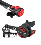 Atomic Aquatics B2 Regulator Din With SS1 Safe Second Stainless Red. Fixed Price $949.95.