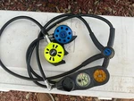 Aqualung Conshelf Scuba Diving Regulator With Gauges Untested As-is. Fixed Price $85.00.
