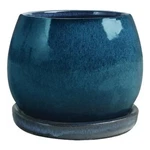 6 In. Aqua Blue Artisan Pot. Fixed Price $58.38.