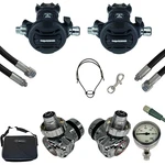 SF-1: Apeks TEK3 Dual Unit Set Flex Black Hd Spg 0-300 Bar. Fixed Price $1571.80.