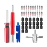 44PCS 4-WAY Valve Stem Removal Tool Fit For Tires, W/ Spool & Cover. Fixed Price $8.44.