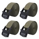 Azarxis Lashing Straps Ratchet Tie Down Secure 3.3 Ft, #1 Green - 4 Pack. Fixed Price $13.68.