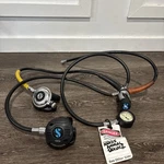 Scubapro MK2 R190 Regulator Set With U.s. Cavalero Pressure Gauge Untested. Fixed Price $199.99.